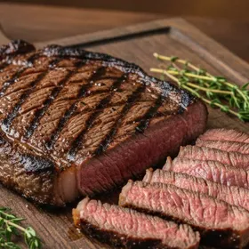 Flankstek i panna och på grill
