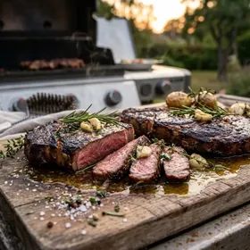 Perfekt grillad entrecôte