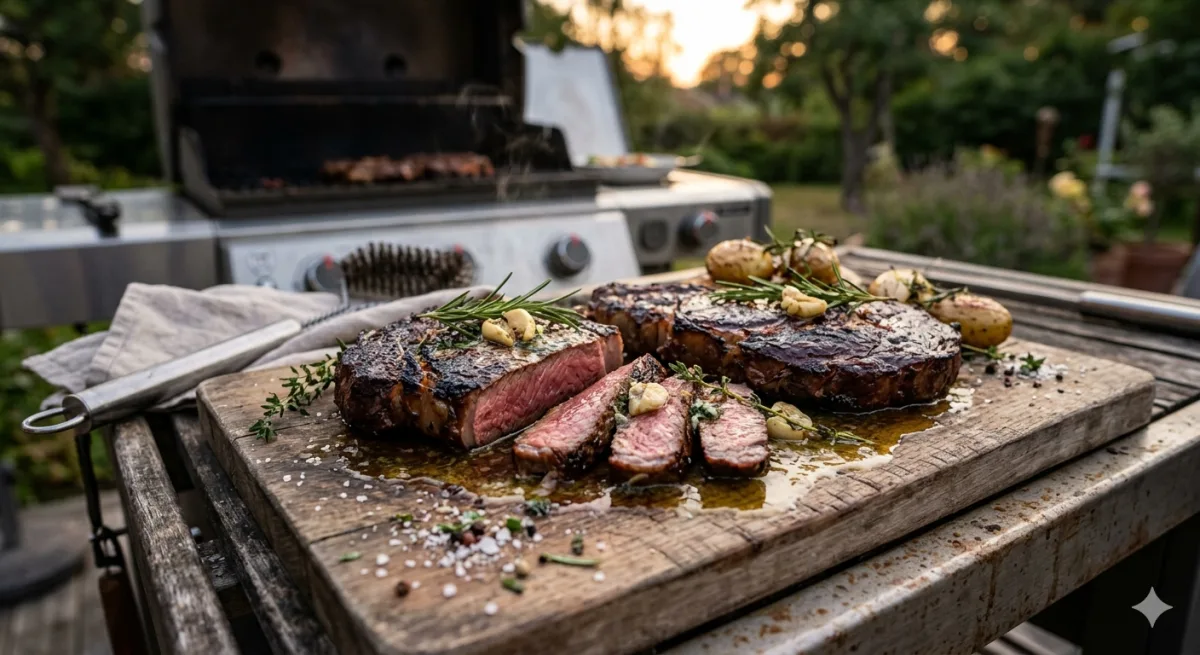 Perfekt grillad entrecôte