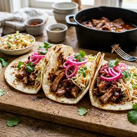 Pulled pork-tacos